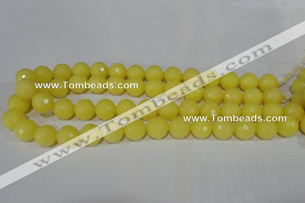 CTU2528 15.5 inches 14mm faceted round synthetic turquoise beads