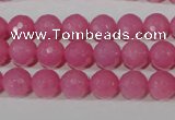 CTU2557 15.5 inches 8mm faceted round synthetic turquoise beads