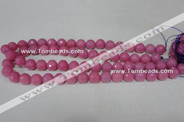 CTU2559 15.5 inches 12mm faceted round synthetic turquoise beads