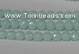 CTU2572 15.5 inches 6mm faceted round synthetic turquoise beads