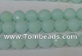 CTU2573 15.5 inches 8mm faceted round synthetic turquoise beads