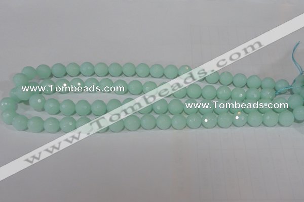 CTU2574 15.5 inches 10mm faceted round synthetic turquoise beads