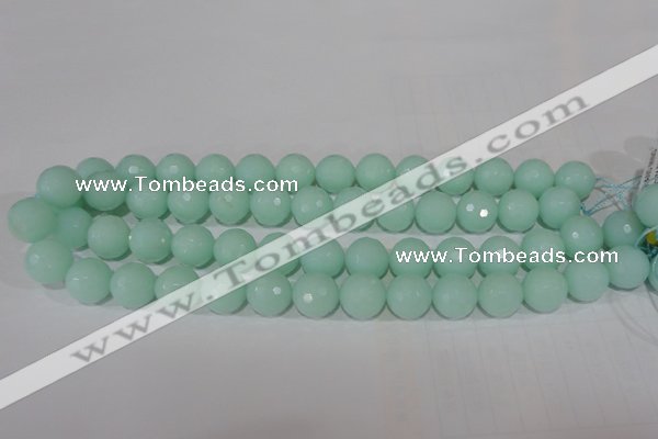 CTU2577 15.5 inches 16mm faceted round synthetic turquoise beads