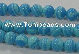 CTU2581 15.5 inches 6mm round synthetic turquoise beads