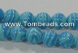 CTU2582 15.5 inches 8mm round synthetic turquoise beads