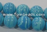 CTU2585 15.5 inches 14mm round synthetic turquoise beads