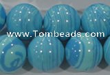 CTU2588 15.5 inches 20mm round synthetic turquoise beads