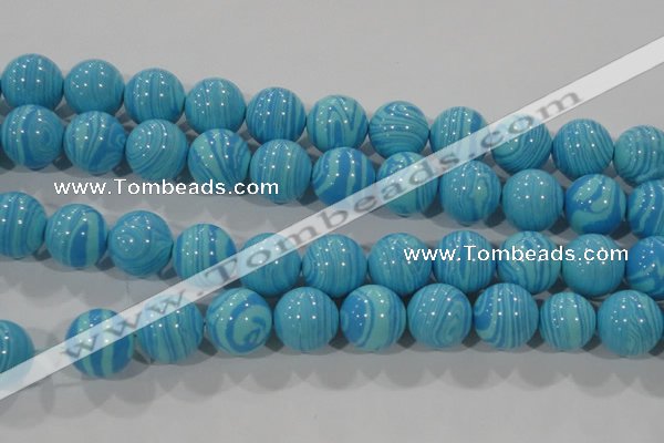 CTU2588 15.5 inches 20mm round synthetic turquoise beads