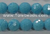 CTU2593 15.5 inches 10mm faceted round synthetic turquoise beads