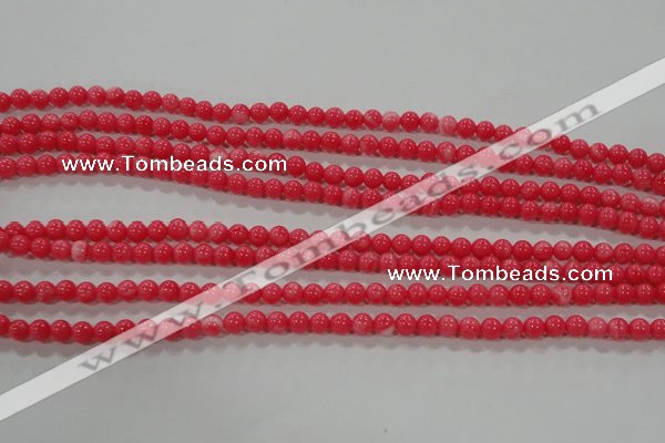 CTU2610 15.5 inches 4mm round synthetic turquoise beads