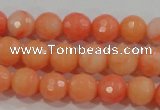 CTU2642 15.5 inches 6mm faceted round synthetic turquoise beads