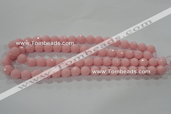 CTU2682 15.5 inches 10mm faceted round synthetic turquoise beads