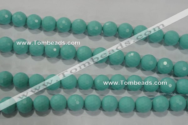 CTU2788 15.5 inches 20mm faceted round synthetic turquoise beads