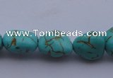 CTU30 15.5 inches 8*12mm freeform blue turquoise beads Wholesale