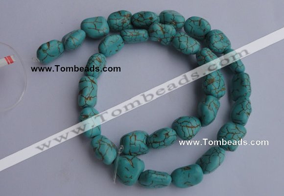 CTU31 15.5 inches 16*20mm freeform blue turquoise beads Wholesale