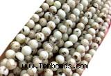 CTU3100 15 inches 4mm round gold vein howlite turquoise beads