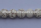 CTU35 15.5 inches 10mm round white turquoise strand beads Wholesale