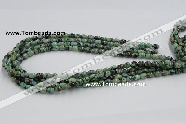 CTU407 15.5 inches 6*7mm rice African turquoise beads wholesale