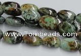 CTU413 15.5 inches 10*14mm oval African turquoise beads wholesale