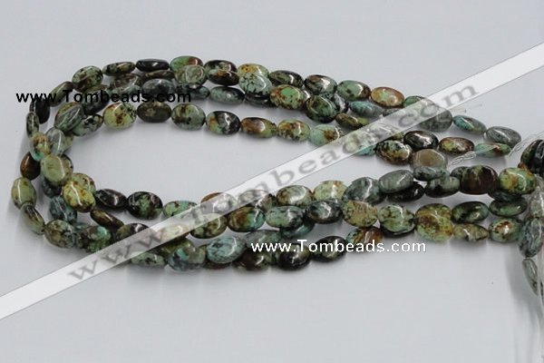 CTU413 15.5 inches 10*14mm oval African turquoise beads wholesale