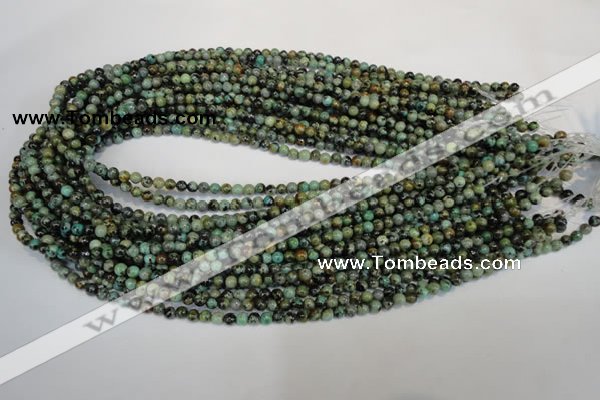 CTU480 15.5 inches 4mm round African turquoise beads wholesale