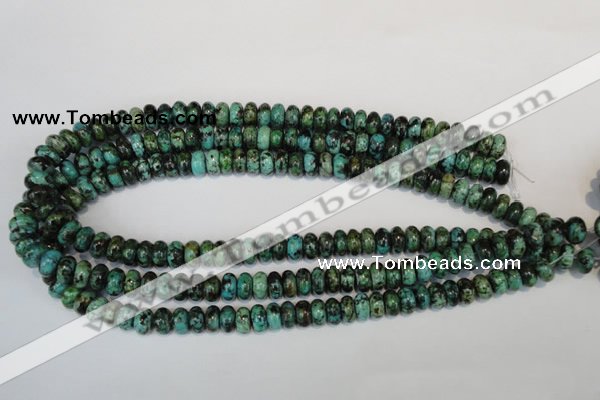 CTU484 15.5 inches 6*10mm rondelle African turquoise beads wholesale