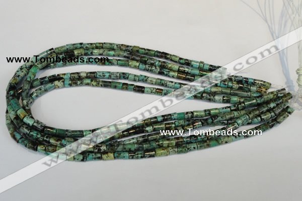 CTU485 15.5 inches 5*5mm - 5*8mm tube African turquoise beads wholesale