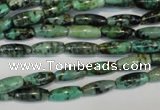 CTU486 15.5 inches 5*12mm rice African turquoise beads wholesale