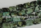 CTU494 15.5 inches 8*10mm rectangle African turquoise beads wholesale