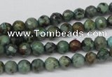 CTU551 15.5 inches 6mm faceted round African turquoise beads