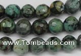 CTU553 15.5 inches 10mm faceted round African turquoise beads