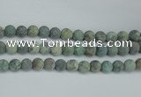 CTU566 15.5 inches 12mm round matte african turquoise beads