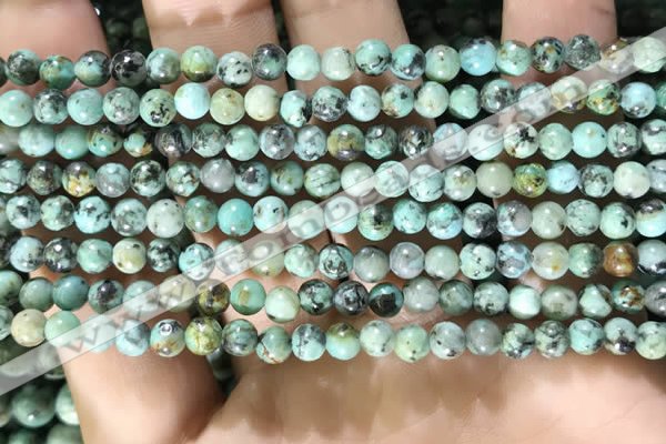 CTU570 15.5 inches 4mm round african turquoise beads wholesale