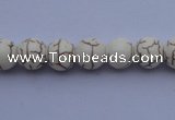 CTU67 15.5 inches 4mm round white turquoise strand beads Wholesale