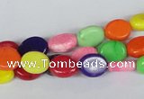 CTU715 15.5 inches 8*10mm oval dyed turquoise beads wholesale