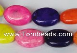 CTU717 15.5 inches 13*18mm oval dyed turquoise beads wholesale