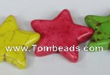 CTU729 15.5 inches 30*30mm star dyed turquoise beads wholesale