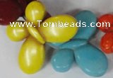 CTU739 15.5 inches 25*35mm butterfly dyed turquoise beads wholesale