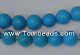 CTU824 15.5 inches 10mm round dyed turquoise beads wholesale