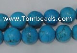 CTU825 15.5 inches 12mm round dyed turquoise beads wholesale