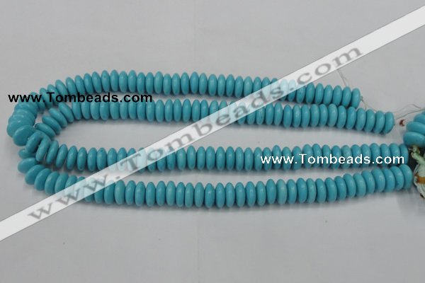 CTU880 15.5 inches 5*8mm rondelle dyed turquoise beads wholesale