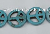 CTU900 15.5 inches 20mm coin dyed turquoise beads wholesale