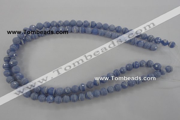 CTU920 15.5 inches 4mm faceted round synthetic turquoise beads