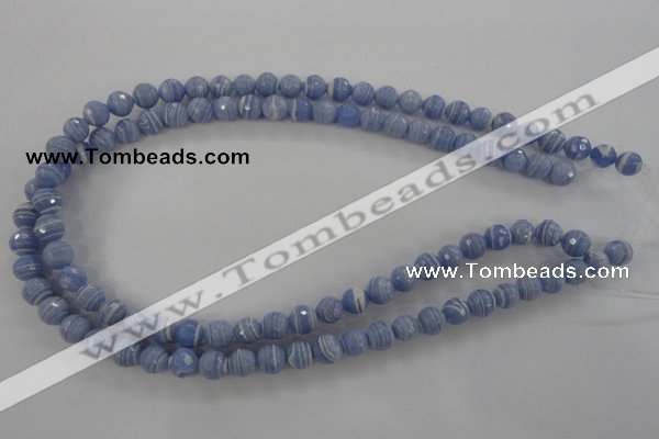 CTU921 15.5 inches 6mm faceted round synthetic turquoise beads