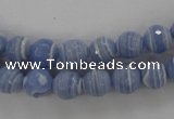 CTU922 15.5 inches 8mm faceted round synthetic turquoise beads