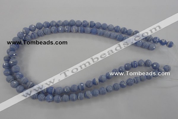 CTU922 15.5 inches 8mm faceted round synthetic turquoise beads