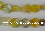 CTW06 15.5 inches 12mm twisted coin madagascar agate beads wholesale