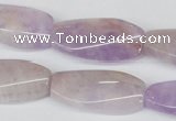 CTW100 15.5 inches 15*30mm twisted rectangle lavender amethyst beads