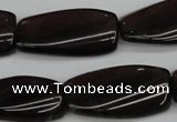 CTW114 15.5 inches 15*30mm twisted rectangle smoky quartz beads
