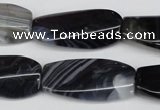 CTW115 15.5 inches 15*30mm twisted rectangle madagascar agate beads